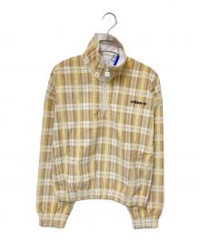 adidas（アディダス）の古着「コーデュロイ タータン ハーフジップトップ」｜ベージュ