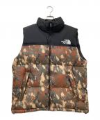 THE NORTH FACEザ ノース フェイス）の古着「ノベルティーヌプシベスト」｜ブラウン×ブラック