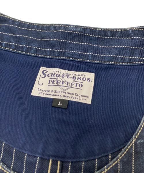 Schott（ショット）Schott (ショット) OLD HICKORY DENIM VEST ネイビー サイズ:Lの古着・服飾アイテム