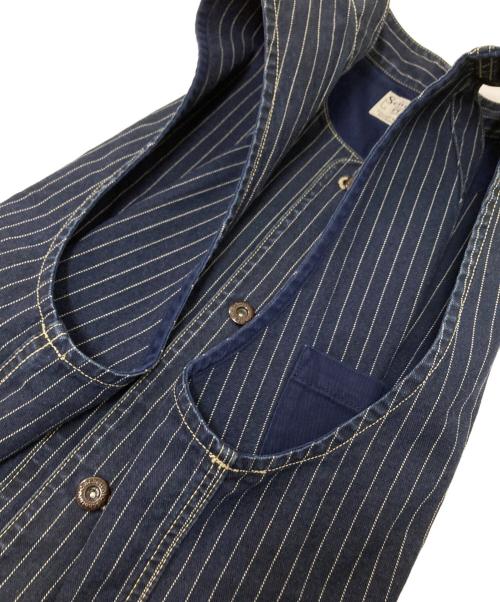 Schott（ショット）Schott (ショット) OLD HICKORY DENIM VEST ネイビー サイズ:Lの古着・服飾アイテム