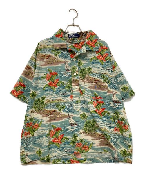 POLO RALPH LAUREN（ポロ・ラルフローレン）POLO RALPH LAUREN (ポロ・ラルフローレン) アロハシャツ プルオーバー セットアップ ブルー サイズ:LLの古着・服飾アイテム