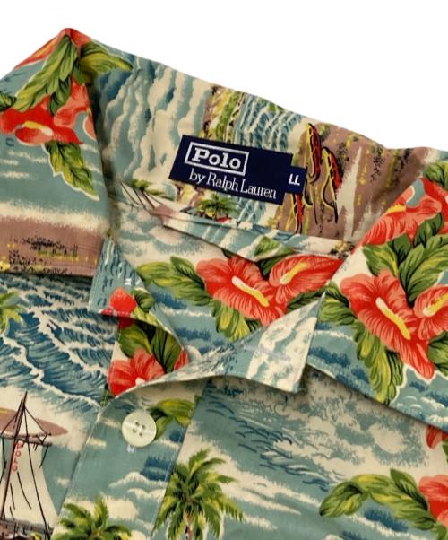 POLO RALPH LAUREN（ポロ・ラルフローレン）POLO RALPH LAUREN (ポロ・ラルフローレン) アロハシャツ プルオーバー セットアップ ブルー サイズ:LLの古着・服飾アイテム