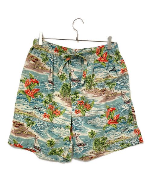 POLO RALPH LAUREN（ポロ・ラルフローレン）POLO RALPH LAUREN (ポロ・ラルフローレン) アロハシャツ プルオーバー セットアップ ブルー サイズ:LLの古着・服飾アイテム