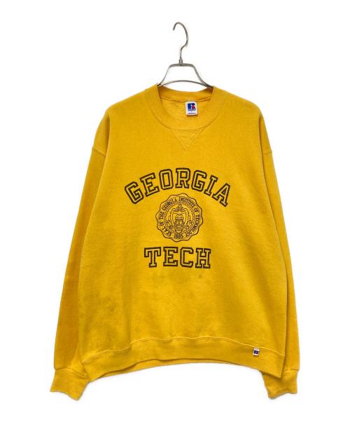 RUSSELL ATHLETIC（ラッセルアスレチック）RUSSELL ATHLETIC (ラッセルアスレチック) 80-90`SVガゼットカレッジプリントスウェット イエロー サイズ:Lの古着・服飾アイテム
