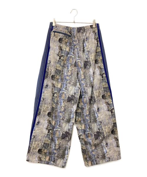Needles（ニードルズ）Needles (ニードルズ) LHP (エルエイチピー) H.D.TRACK PANT - POLY SMOOTH/PRINTED グレー×ネイビー サイズ:XSの古着・服飾アイテム