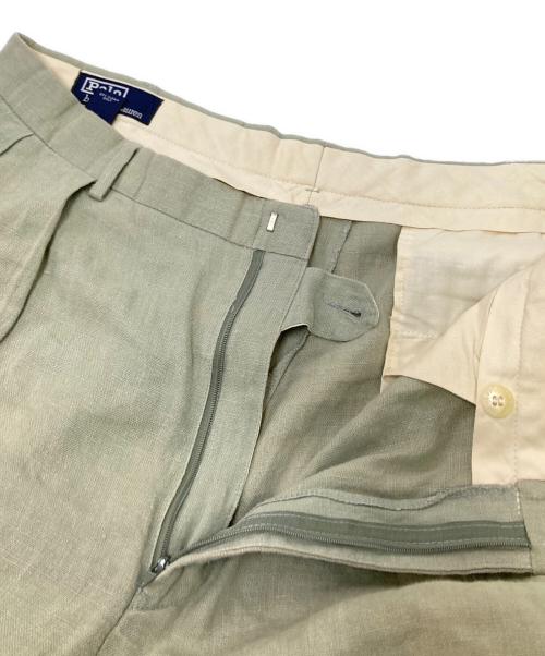 POLO RALPH LAUREN（ポロ・ラルフローレン）POLO RALPH LAUREN (ポロ・ラルフローレン) リネンパンツ グリーン サイズ:36×34の古着・服飾アイテム