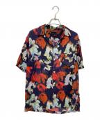 ALL SAINTSオールセインツ）の古着「オープンカラーシャツ」｜レッド×ベージュ