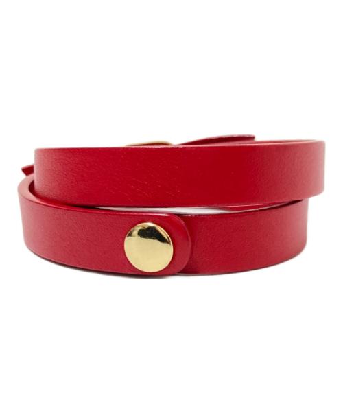 Salvatore Ferragamo（サルヴァトーレ フェラガモ）Salvatore Ferragamo (サルヴァトーレ フェラガモ) ヴァラリボン２連ブレスレット レッド サイズ:下記参照の古着・服飾アイテム
