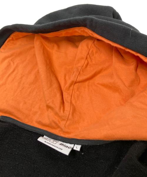 BlackEyePatch（ブラックアイパッチ）BlackEyePatch (ブラックアイパッチ) ジップパーカー ブラック×オレンジ サイズ:Lの古着・服飾アイテム