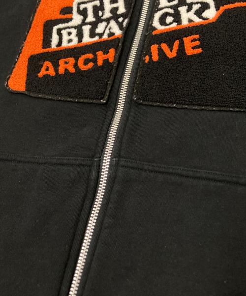 BlackEyePatch（ブラックアイパッチ）BlackEyePatch (ブラックアイパッチ) ジップパーカー ブラック×オレンジ サイズ:Lの古着・服飾アイテム