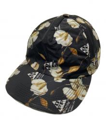 OFFWHITE（オフホワイト）の古着「フローラルキャップ」｜ブラック×ベージュ