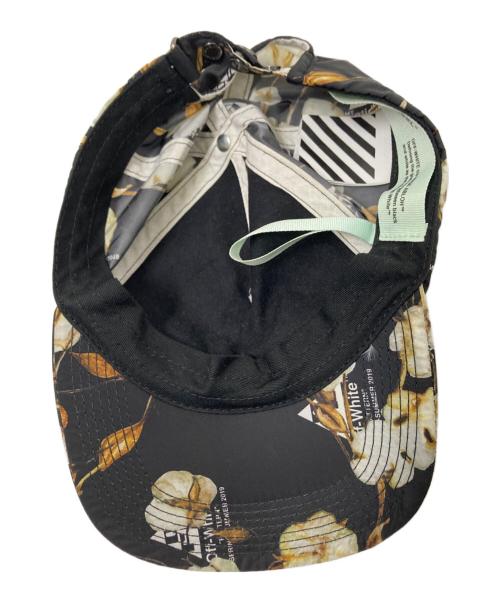 OFFWHITE（オフホワイト）OFFWHITE (オフホワイト) フローラルキャップ ブラック×ベージュ サイズ:下記参照の古着・服飾アイテム