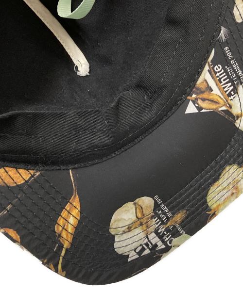 OFFWHITE（オフホワイト）OFFWHITE (オフホワイト) フローラルキャップ ブラック×ベージュ サイズ:下記参照の古着・服飾アイテム