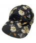 OFFWHITE（オフホワイト）の古着「フローラルキャップ」｜ブラック×ベージュ