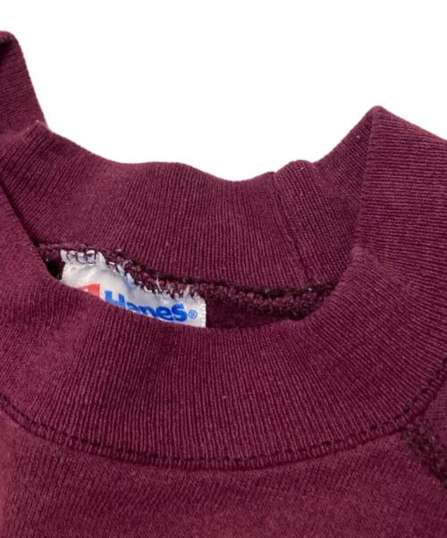 Hanes（ヘインズ）Hanes (ヘインズ) ラグランスウェット パープル サイズ:Lの古着・服飾アイテム