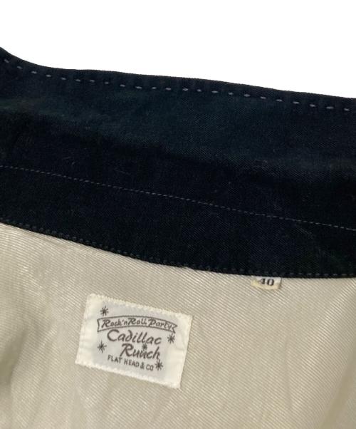 FLAT HEAD（フラット ヘッド）FLAT HEAD (フラット ヘッド) 半袖刺繍シャツ ブラック サイズ:40の古着・服飾アイテム