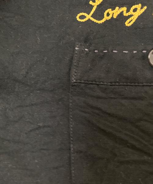 FLAT HEAD（フラット ヘッド）FLAT HEAD (フラット ヘッド) 半袖刺繍シャツ ブラック サイズ:40の古着・服飾アイテム
