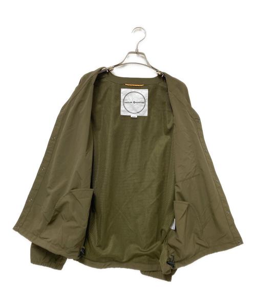 BURLAP OUTFITTER（バーラップアウトフィッター）BURLAP OUTFITTER (バーラップアウトフィッター) ノーカラージャケット オリーブ サイズ:Mの古着・服飾アイテム
