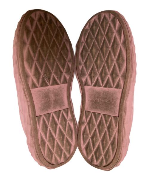 JIMMY CHOO（ジミーチュウ）JIMMY CHOO (ジミーチュウ) DIAMOND SLIP ON/F ピンク サイズ:38の古着・服飾アイテム