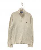 POLO RALPH LAURENポロ・ラルフローレン）の古着「ハーフジップスウェット」｜ベージュ