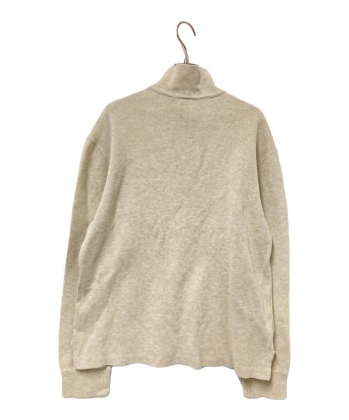 POLO RALPH LAUREN（ポロ・ラルフローレン）POLO RALPH LAUREN (ポロ・ラルフローレン) ハーフジップスウェット ベージュ サイズ:Mの古着・服飾アイテム