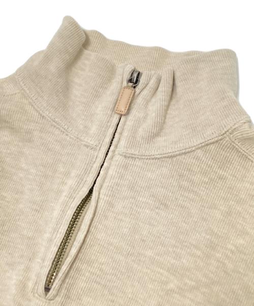 POLO RALPH LAUREN（ポロ・ラルフローレン）POLO RALPH LAUREN (ポロ・ラルフローレン) ハーフジップスウェット ベージュ サイズ:Mの古着・服飾アイテム