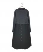 theoryセオリー）の古着「Sweater Rib Knit 2 LS Combo Dress」｜ブラック