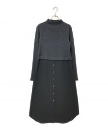 theory（セオリー）の古着「Sweater Rib Knit 2 LS Combo Dress」｜ブラック