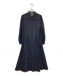 ANAYI（アナイ）の古着「シアーコンビフレアワンピース」｜ブラック