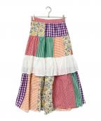 freadaフリーダ）の古着「パッチワークイージーロングスカート」｜マルチカラー