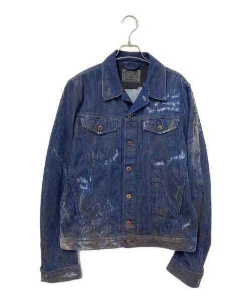 DIESEL（ディーゼル）DIESEL (ディーゼル) ダメージ・ヴィンテージ加工デニムジャケット インディゴ サイズ:Lの古着・服飾アイテム