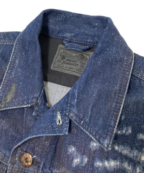 DIESEL（ディーゼル）DIESEL (ディーゼル) ダメージ・ヴィンテージ加工デニムジャケット インディゴ サイズ:Lの古着・服飾アイテム