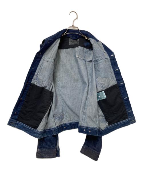 DIESEL（ディーゼル）DIESEL (ディーゼル) ダメージ・ヴィンテージ加工デニムジャケット インディゴ サイズ:Lの古着・服飾アイテム