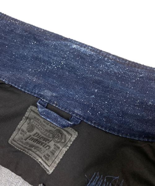 DIESEL（ディーゼル）DIESEL (ディーゼル) ダメージ・ヴィンテージ加工デニムジャケット インディゴ サイズ:Lの古着・服飾アイテム