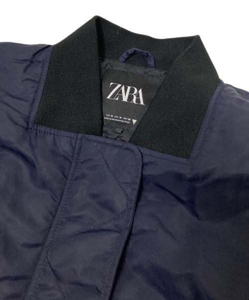 ZARA（ザラ）ZARA (ザラ) 中綿MA-1ジャケット ネイビー サイズ:Mの古着・服飾アイテム
