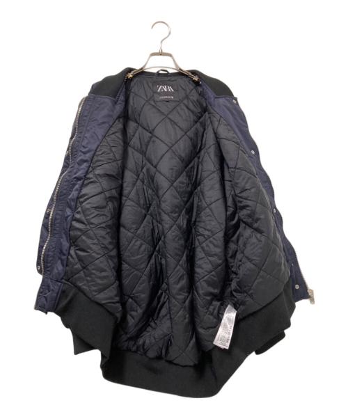 ZARA（ザラ）ZARA (ザラ) 中綿MA-1ジャケット ネイビー サイズ:Mの古着・服飾アイテム