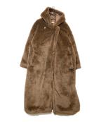smoothmoodスムードムード）の古着「Teddy Shearling Hooded Coat」｜ブラウン