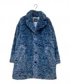 X-GIRLエックスガール）の古着「ボアコート」｜ブルー×ブラック