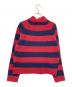 CELINE (セリーヌ) タンドアップカラー セーター シェットランドウール ボーダーニット レッド×ネイビー サイズ:S：11000円