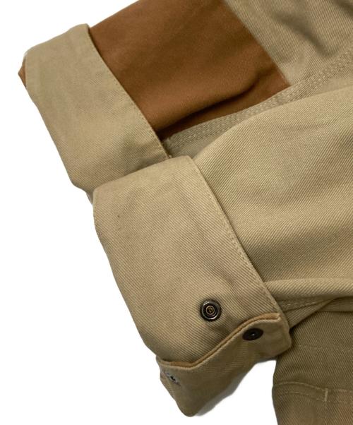 Engineered Garments（エンジニアド ガーメンツ）Engineered Garments (エンジニアド ガーメンツ) LOGGER JACKET-6.5Z TWILL ブラウン×ベージュ サイズ:Mの古着・服飾アイテム