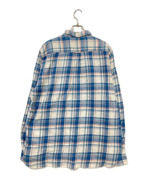 BEAMS PLUS（ビームスプラス）BEAMS PLUS (ビームスプラス) コットンリネンツイル ボタンダウンシャツ ブルー サイズ:XLの古着・服飾アイテム