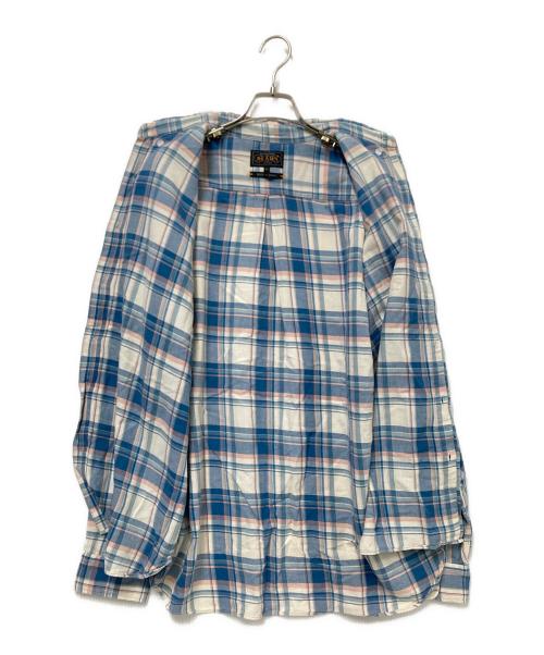 BEAMS PLUS（ビームスプラス）BEAMS PLUS (ビームスプラス) コットンリネンツイル ボタンダウンシャツ ブルー サイズ:XLの古着・服飾アイテム