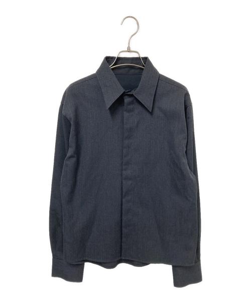 LAPIIS（ラピス）LAPIIS (ラピス) HEAVY WOOL GABARDINE SHORT SHIRT JACKET グレー サイズ:1 未使用品の古着・服飾アイテム
