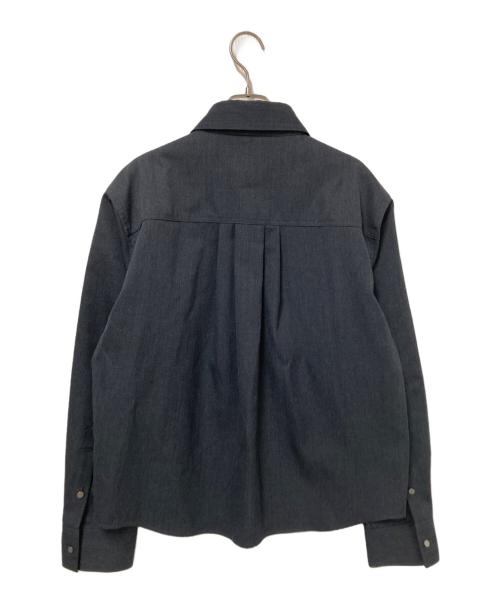 LAPIIS（ラピス）LAPIIS (ラピス) HEAVY WOOL GABARDINE SHORT SHIRT JACKET グレー サイズ:1 未使用品の古着・服飾アイテム