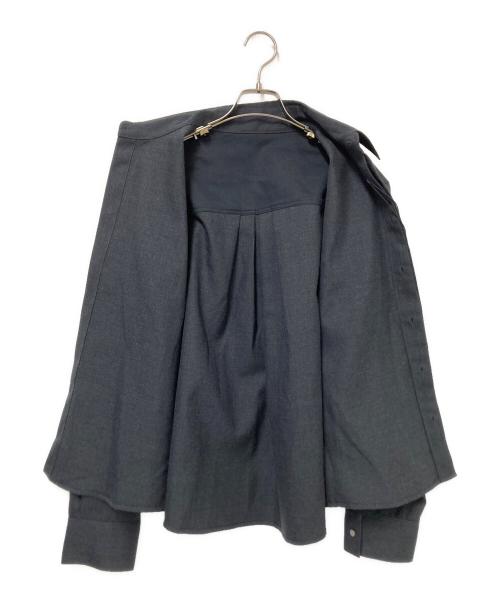 LAPIIS（ラピス）LAPIIS (ラピス) HEAVY WOOL GABARDINE SHORT SHIRT JACKET グレー サイズ:1 未使用品の古着・服飾アイテム