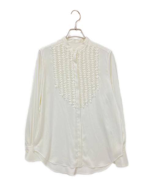 Demi-Luxe Beams（デミルクス ビームス）Demi-Luxe Beams (デミルクス ビームス) フリルブラウス ホワイト サイズ:36の古着・服飾アイテム