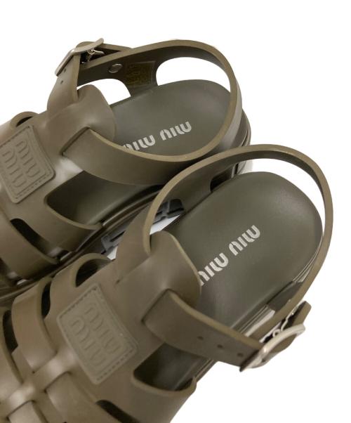 MIU MIU（ミュウミュウ）MIU MIU (ミュウミュウ) CALZATURE DONNNA オリーブ サイズ:36の古着・服飾アイテム