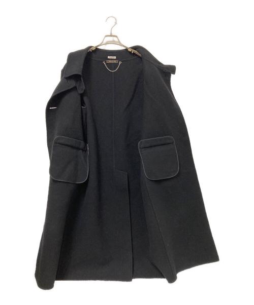 MIU MIU（ミュウミュウ）MIU MIU (ミュウミュウ) ウールコート ブラック サイズ:36の古着・服飾アイテム