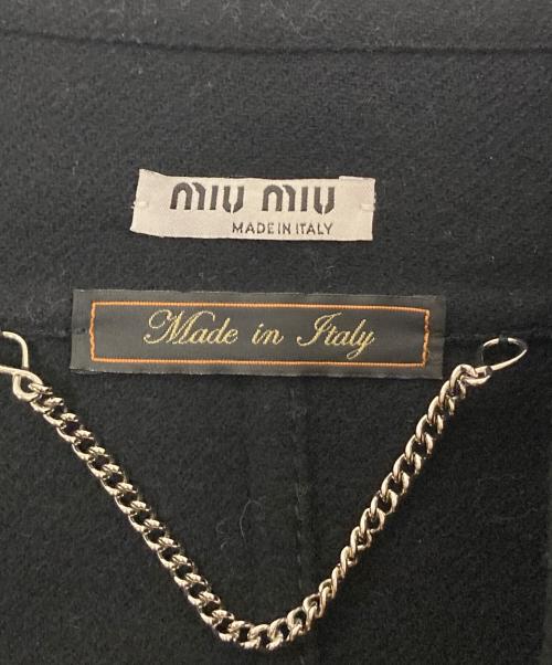 MIU MIU（ミュウミュウ）MIU MIU (ミュウミュウ) ウールコート ブラック サイズ:36の古着・服飾アイテム