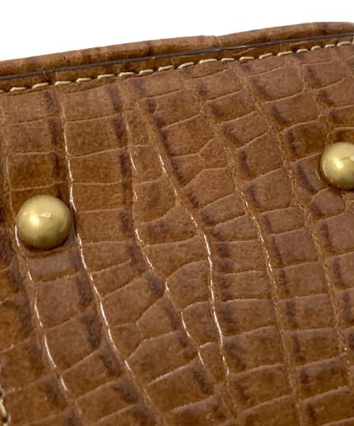 TOUT Y EST（トゥティエ）TOUT Y EST (トゥティエ) クロコ型押しハンドバッグ ブラウン サイズ:下記参照の古着・服飾アイテム